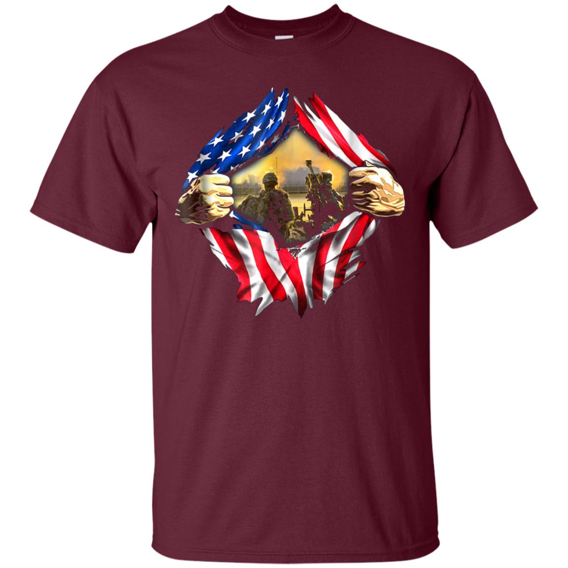 Artilleryman US Flag Awesome T-shirt