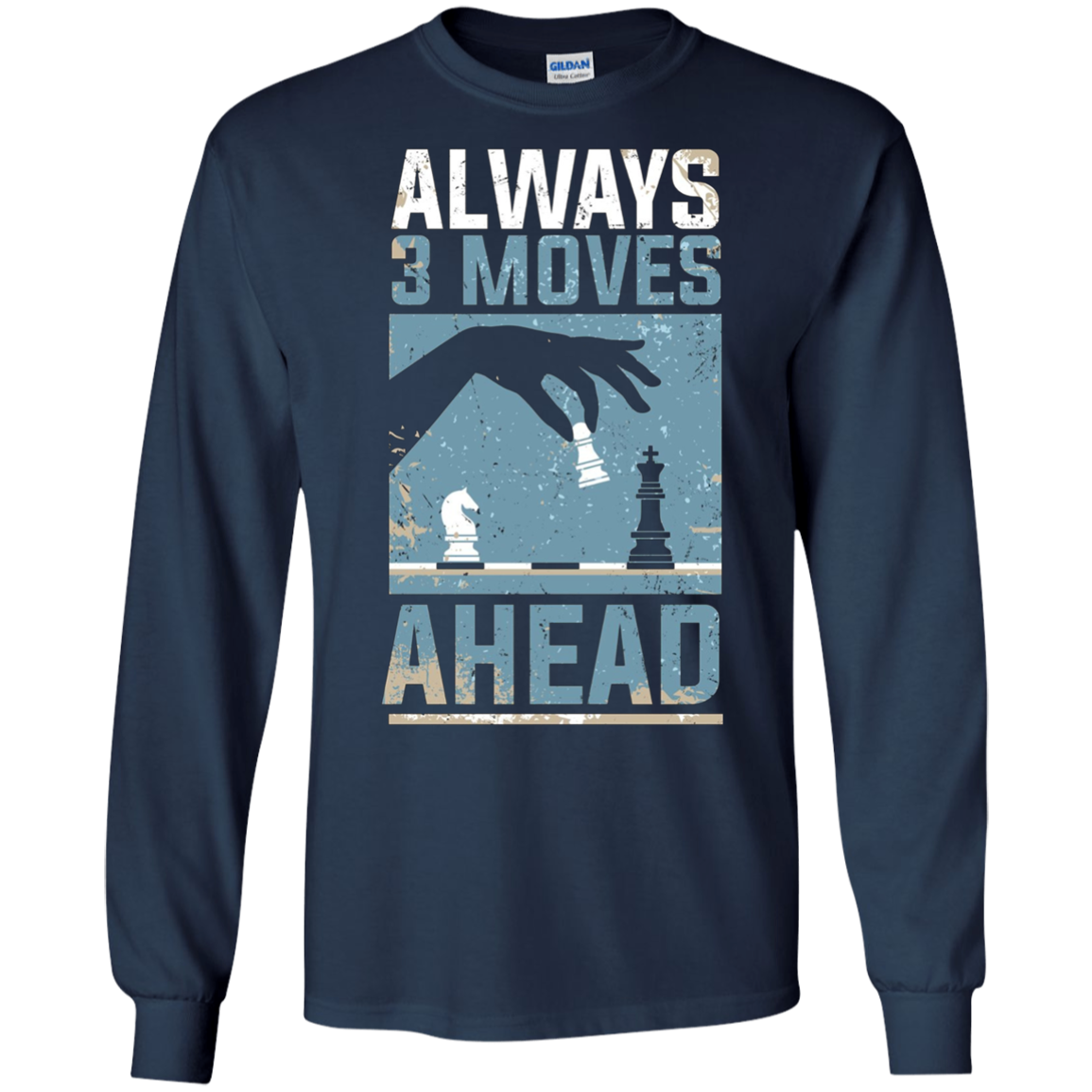 Witty Chess Tees - Always 3 Moves Ahead Vintage T-Shirt