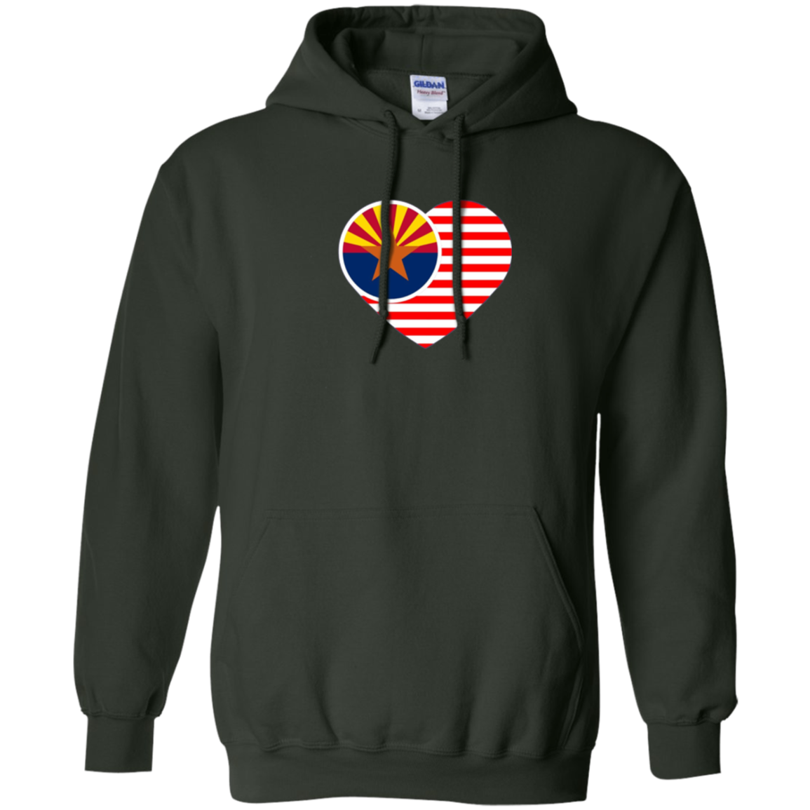 Arizona Flag Shirt USA American Flag T-Shirt Vintage Heart