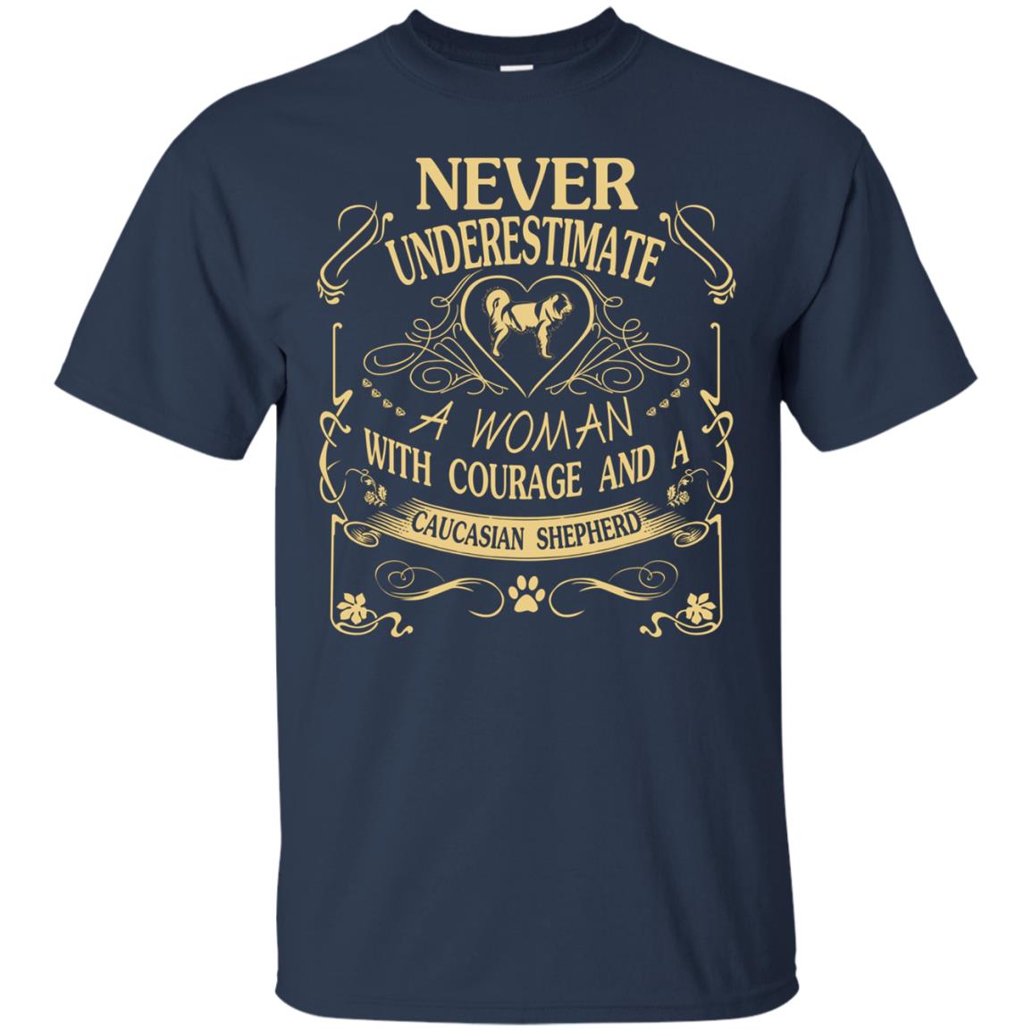 A Woman With Courage And a Caucasian Shepherd cute gift