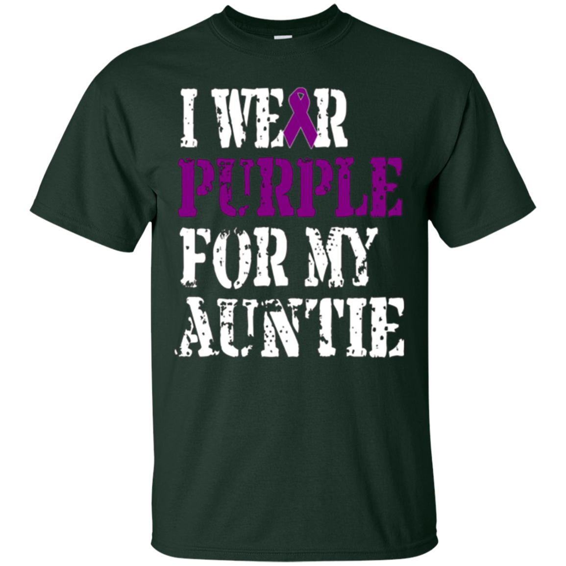 Alzheimer's Awareness T-shirt I Wear Purple For My Auntie