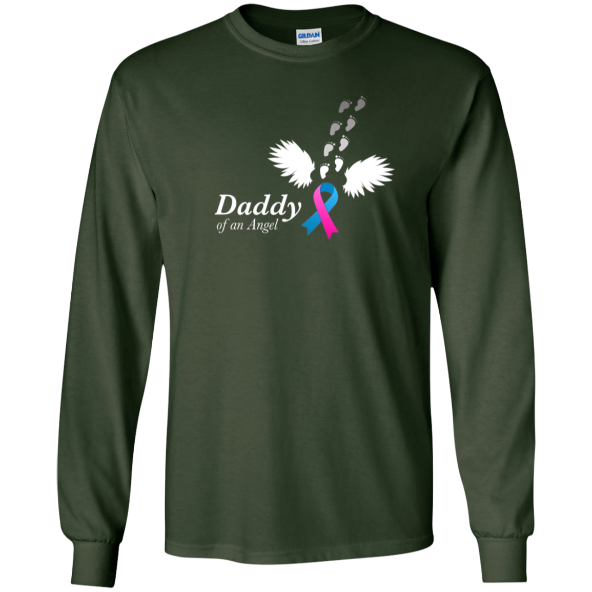 Angel Daddy T-Shirt. Miscarriage Awareness Infant Loss Tee