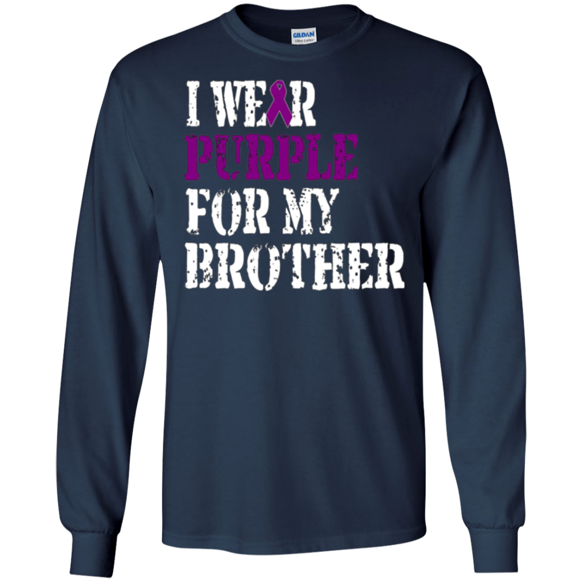 Alzheimer's Awareness T-shirt I Wear Purple For My Brother