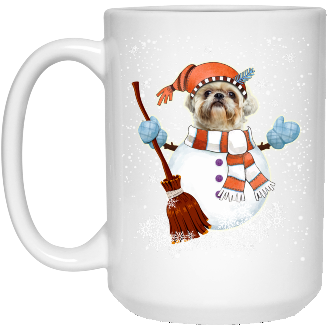 Christmas Snowman Shih Tzu Funny T-shirt
