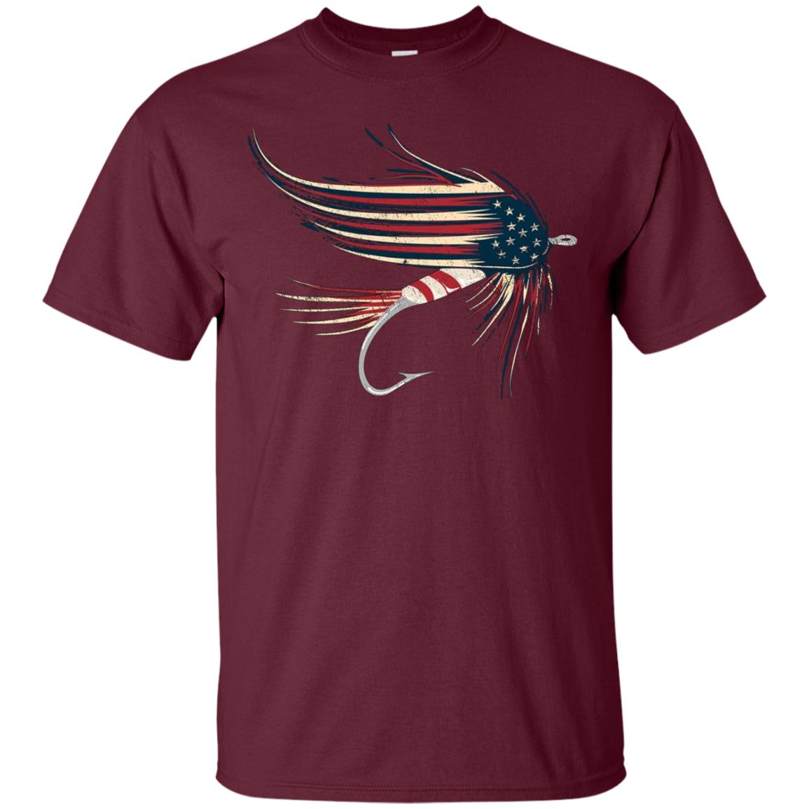 American Flag Salmon Fly T-Shirt
