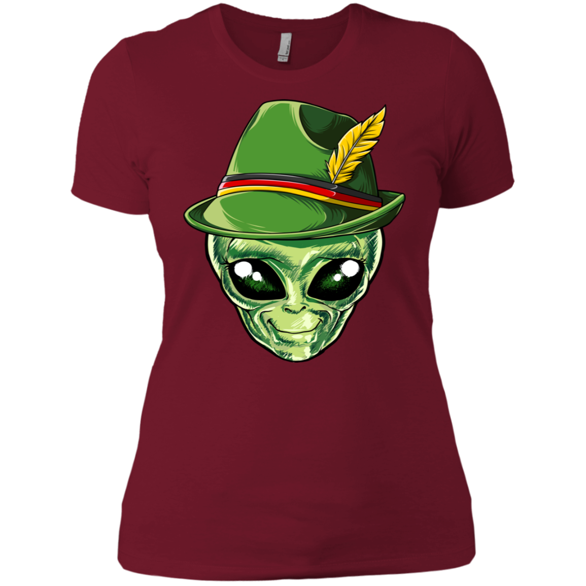 Alien Oktoberfest T shirt Men Lederhosen Alpine Ufo Lover