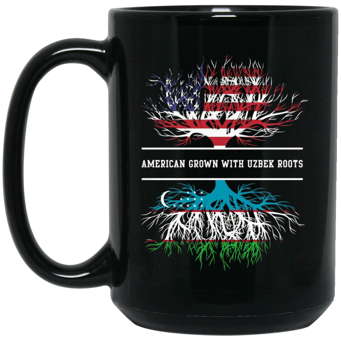American Grown With Uzbek Roots T-Shirt Uzbekistan Tee