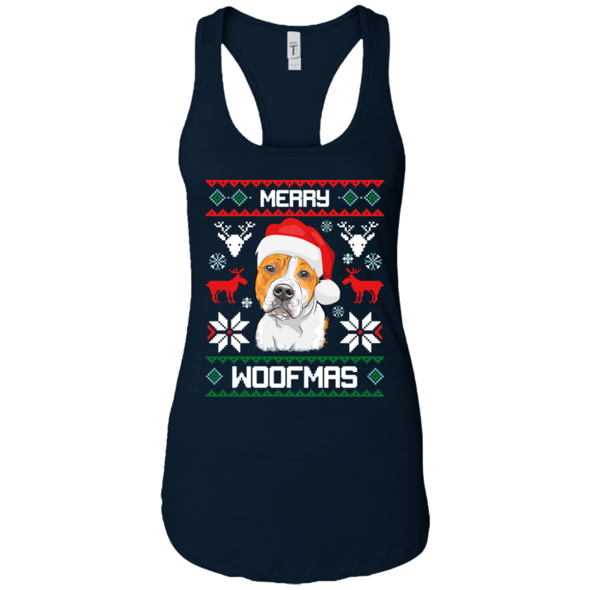 Amstaff Merry Woofmas Christmas Gift T-Shirt