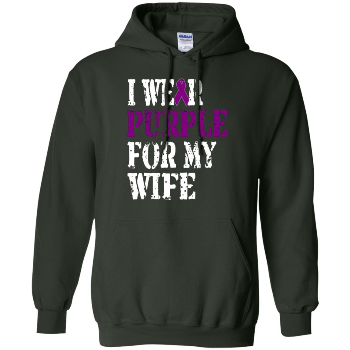 Alzheimer's Awareness T-shirt I Wear Purple For My WIfe