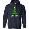 Image of Christmas Tree Lit Af Funny Christmas Shirt