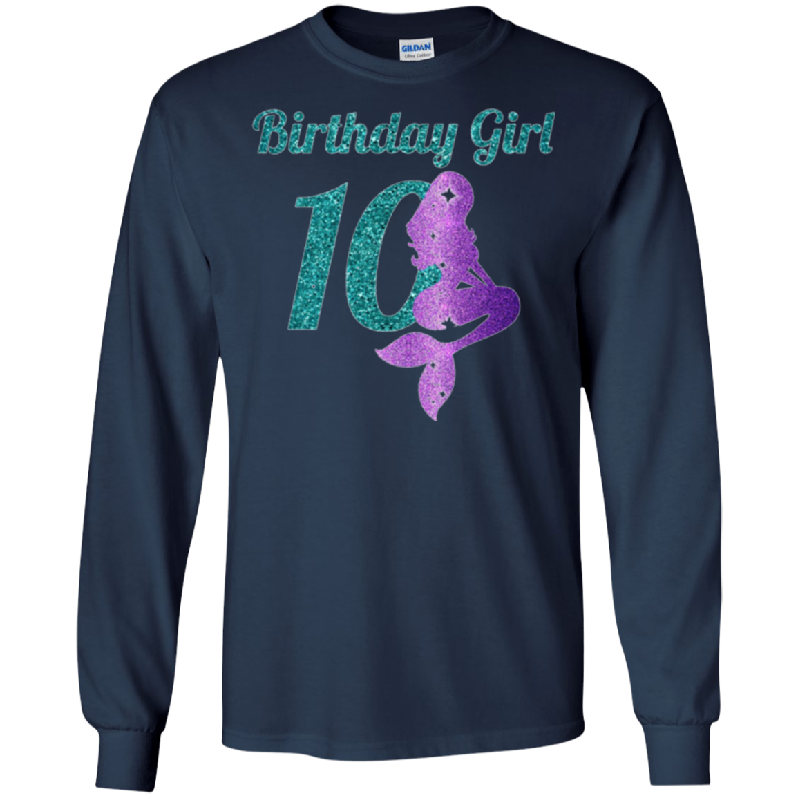 10th Birthday Girl Of Mermaid T-shirt 10 Years Old Mermaid