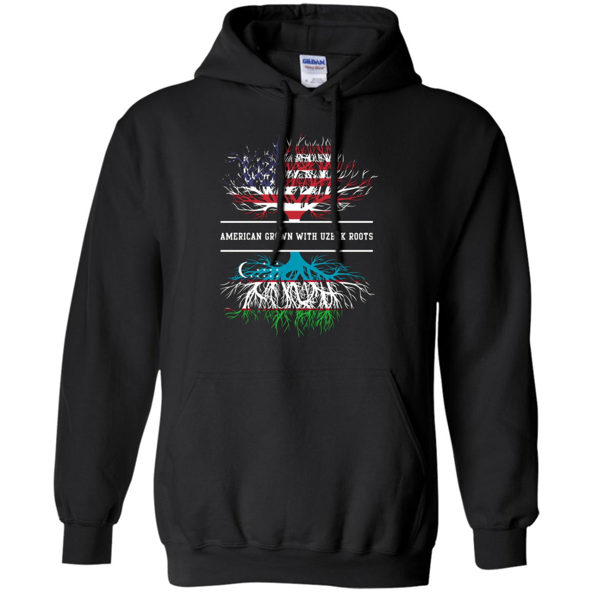 American Grown With Uzbek Roots T-Shirt Uzbekistan Tee