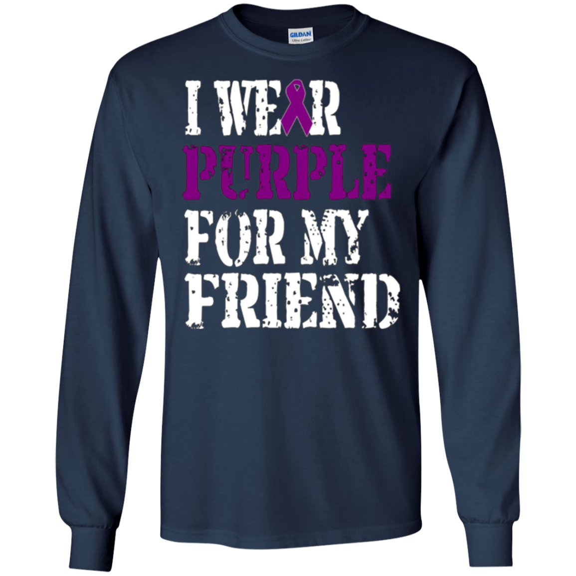 Alzheimer's Awareness T-shirt I Wear Purple For My Friend