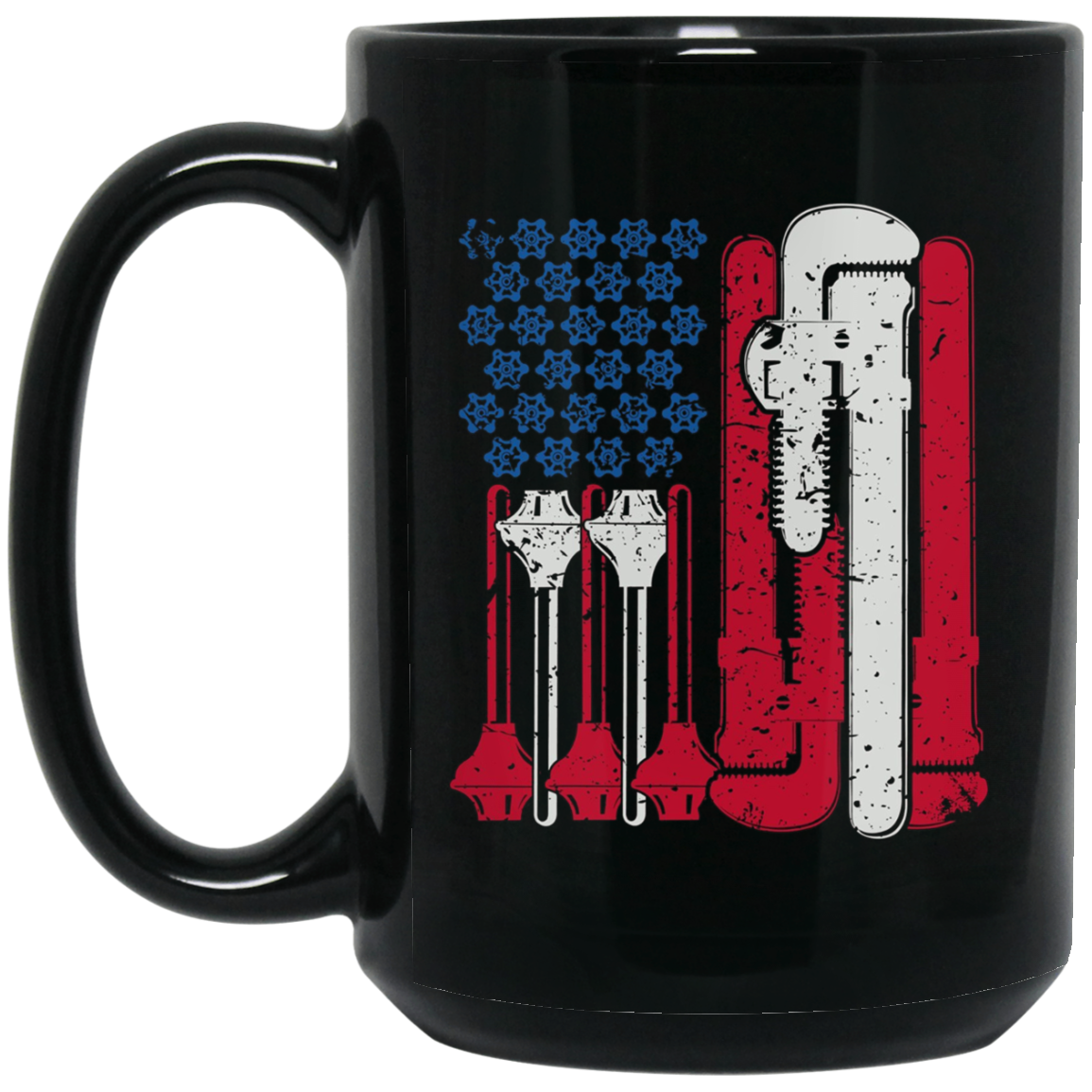 American Flag Plumber Wrench T-Shirt