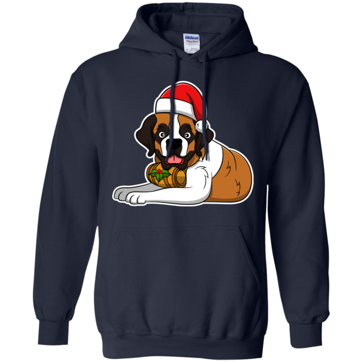 Christmas St. Bernard Dog T-Shirt, Puppy Xmas Gift