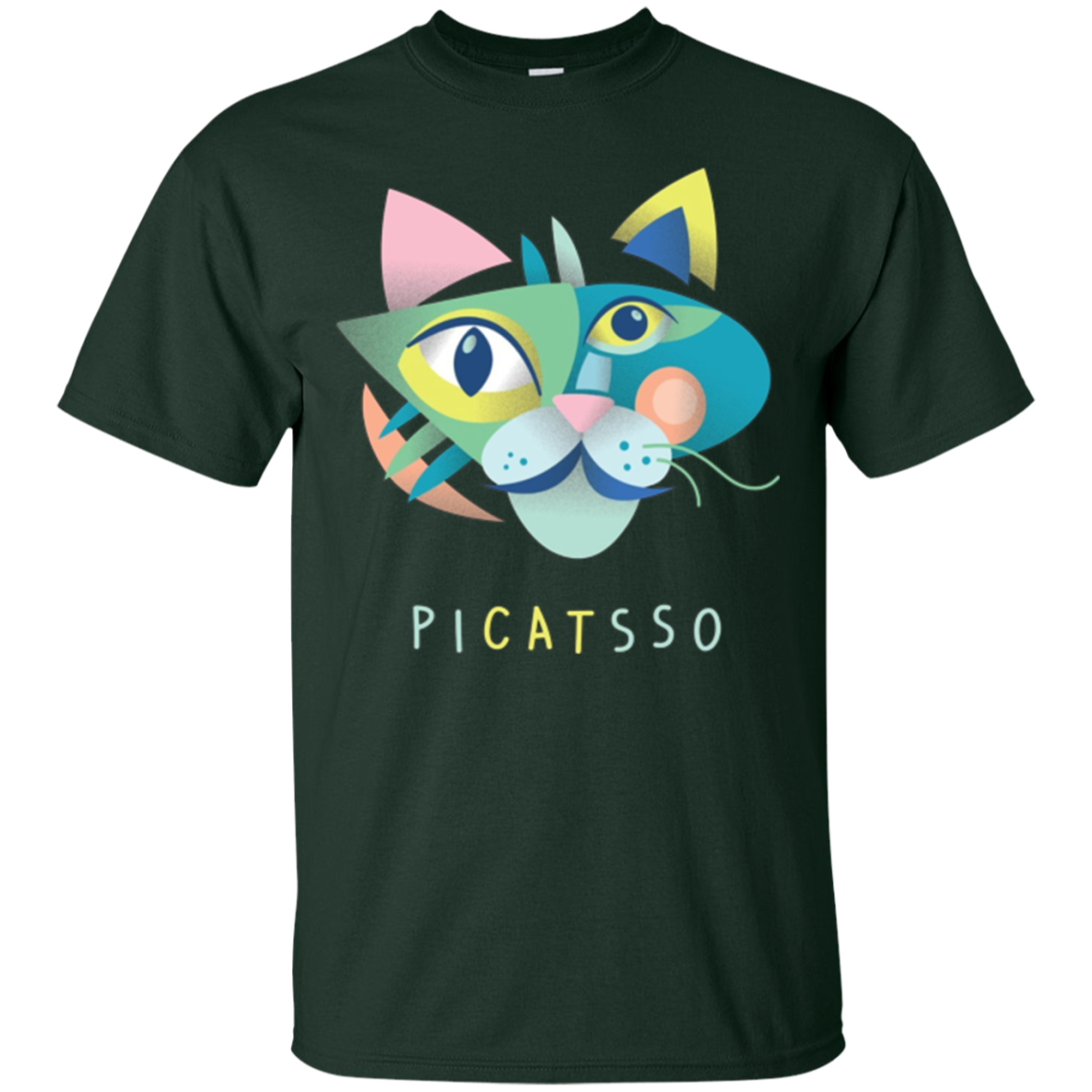 Artist & Art Teacher Shirt: Picatsso, Funny Abstract Cat Art