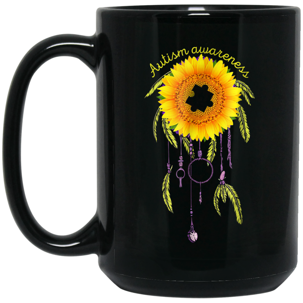 Autism Awareness Sunflower Dream Catcher T Shirt