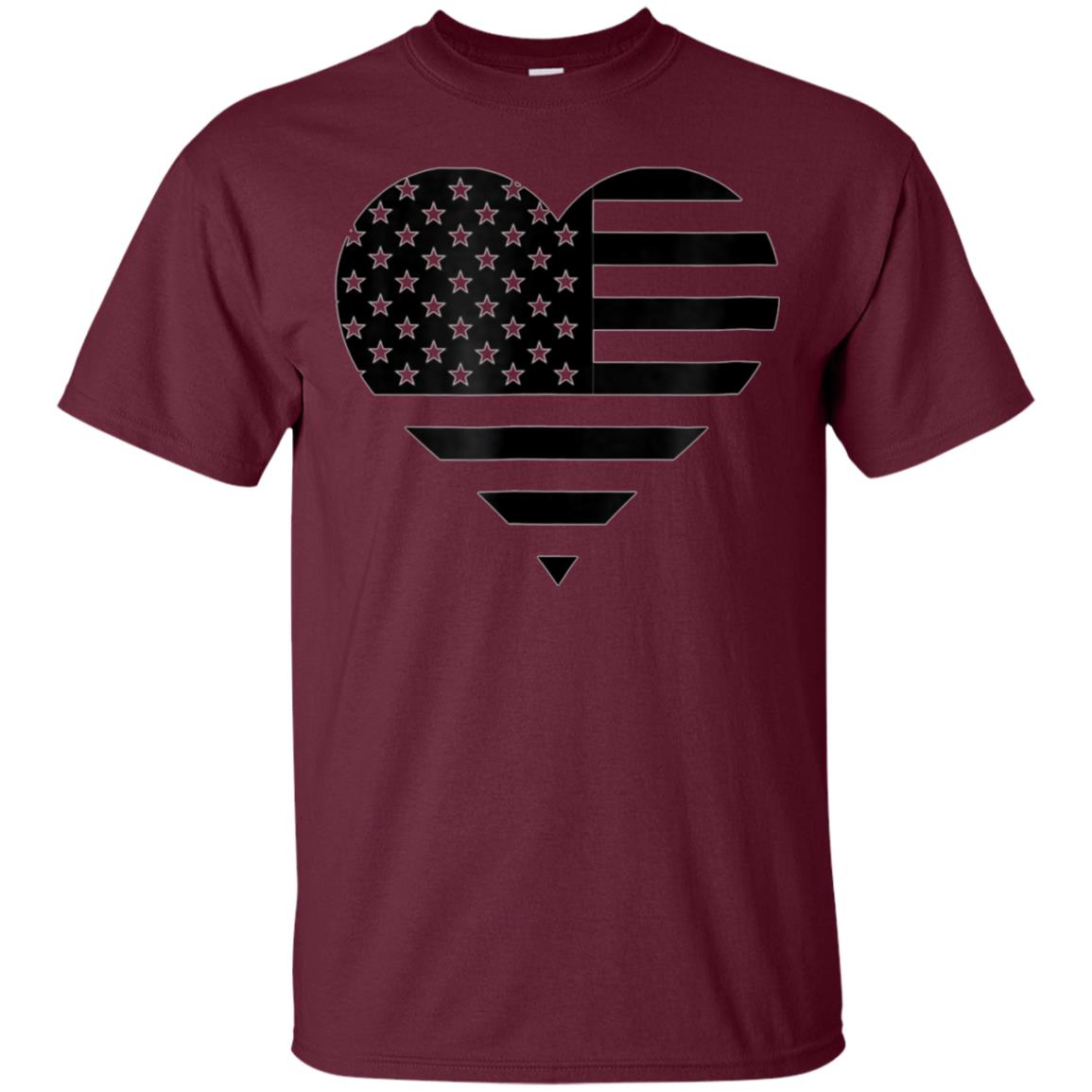 America Flag Heart shirt - Patriotic 4th of July Tshirt