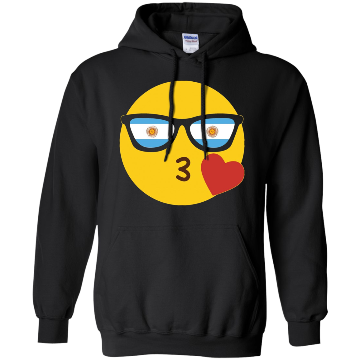 Argentina T-Shirt Emoji Argentine Flag Sunglasses Funny Tee
