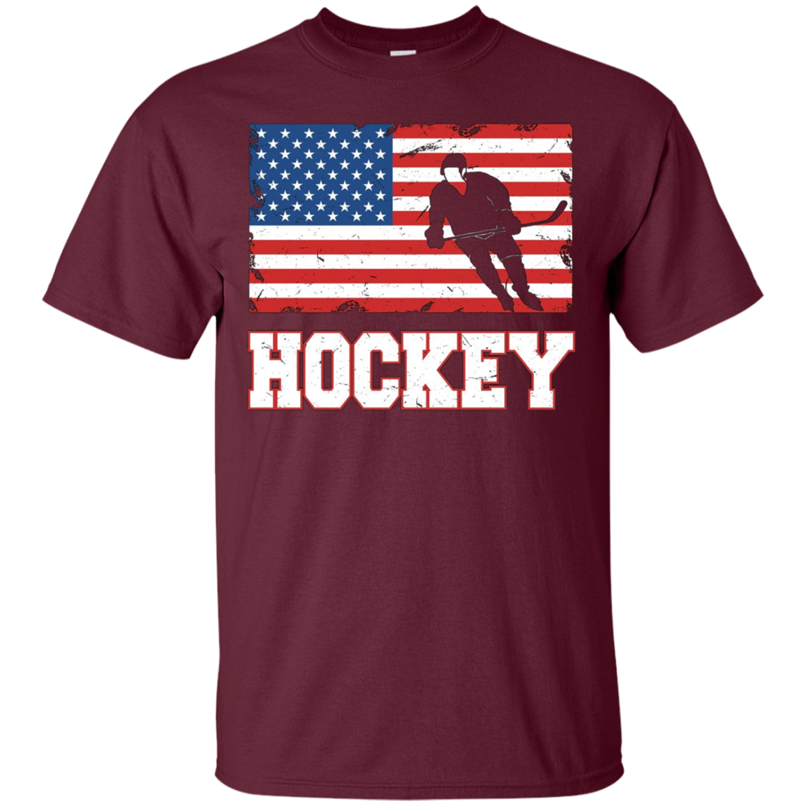 American Flag Hockey Tshirt Patriotic