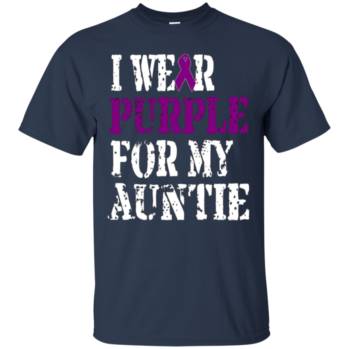 Alzheimer's Awareness T-shirt I Wear Purple For My Auntie