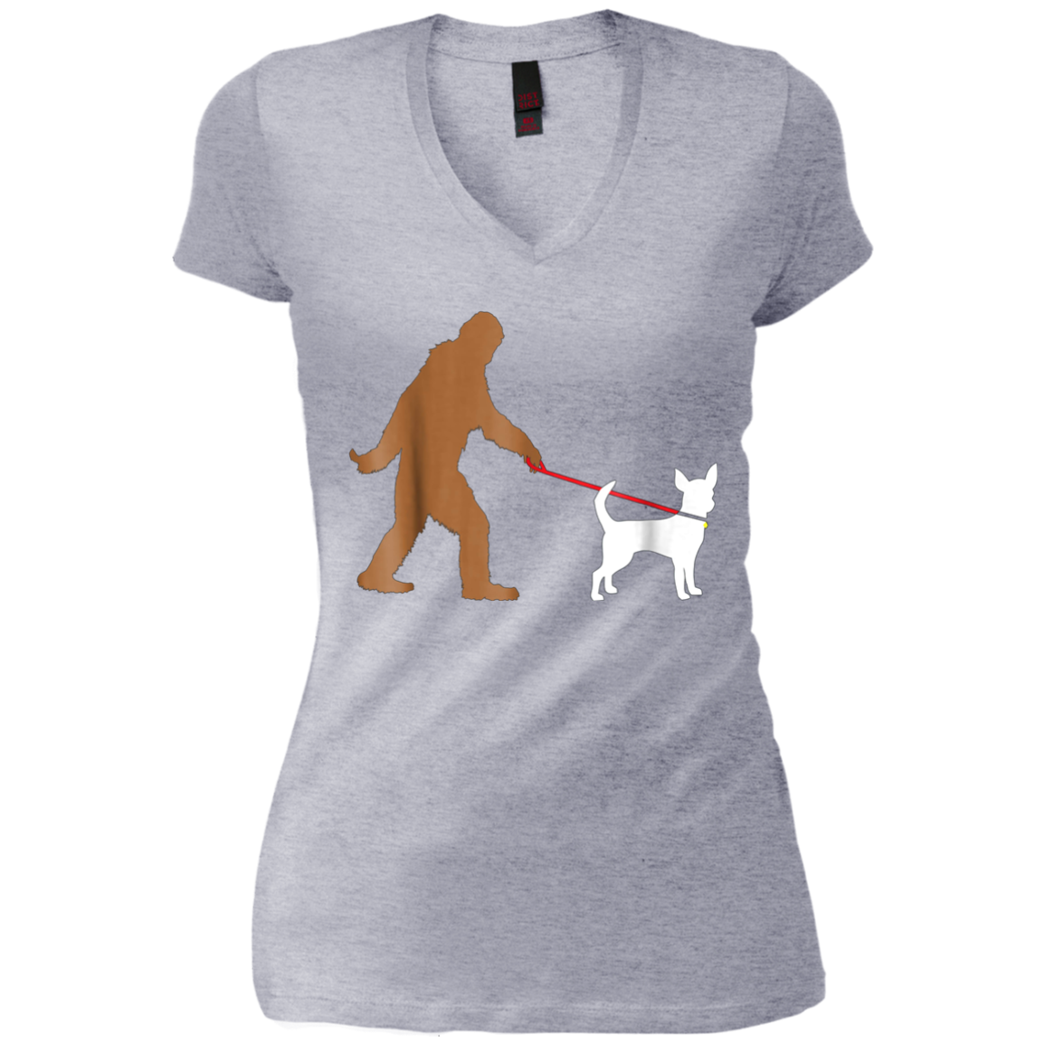Bigfoot Walking Chihuahua Dog T-Shirt