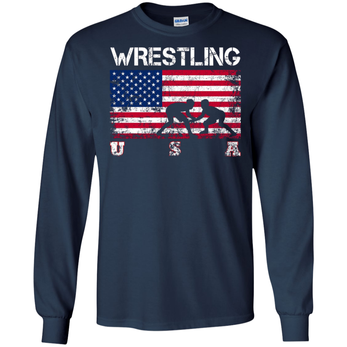 American Flag Wrestling T-shirt