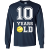 Image of 10 Years Old Softball Birthday Shirt Boy 10th Birthday Tee