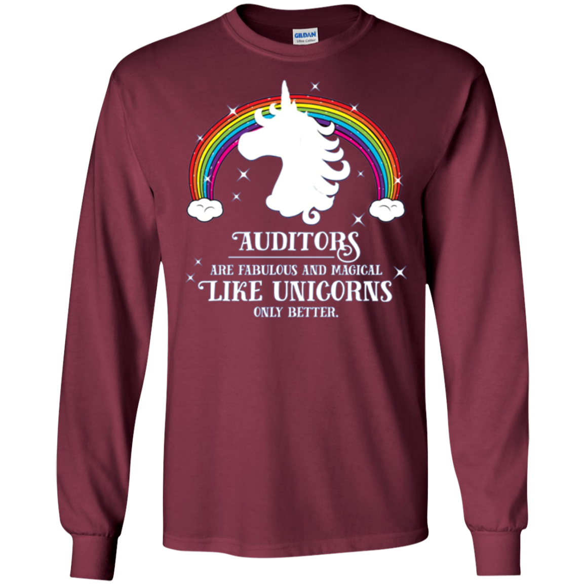 Auditors Fabulous Magical Unicorns Funny Long Sleeve Shirt