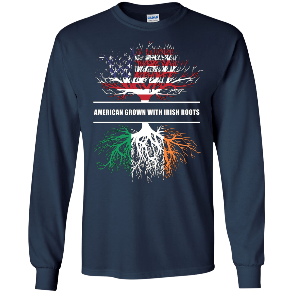 American Grown With Irish Roots T-Shirt Ireland Tee