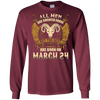 Image of All Men Are Created Equal The Best Are Born March 24th Tee