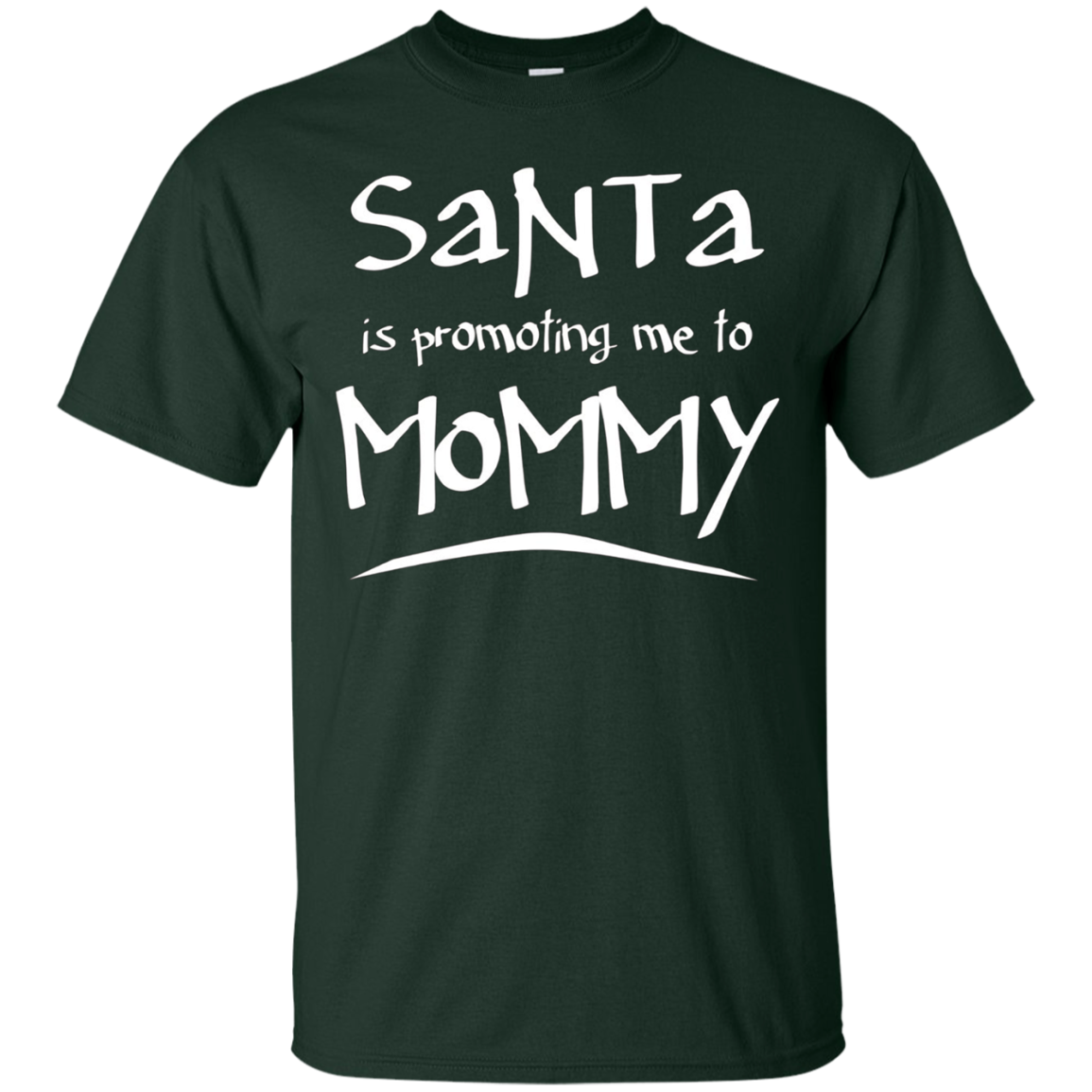 Santa Is Promoting Me To Mommy T-Shirt | Christmas Tee