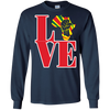 Image of African black power map raised fist I love Africa t-shirt