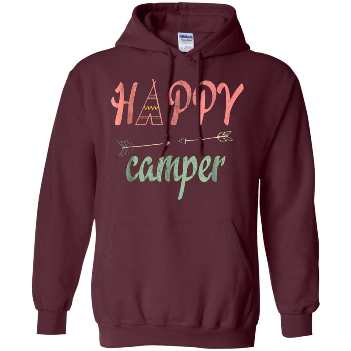 Arrow Happy Camper TShirt - Funny Camping Shirt