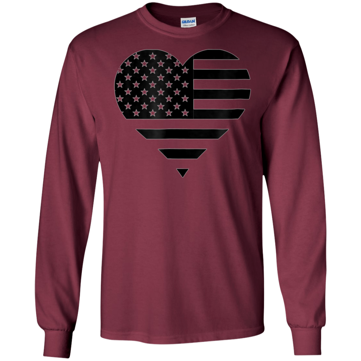 America Flag Heart shirt - Patriotic 4th of July Tshirt