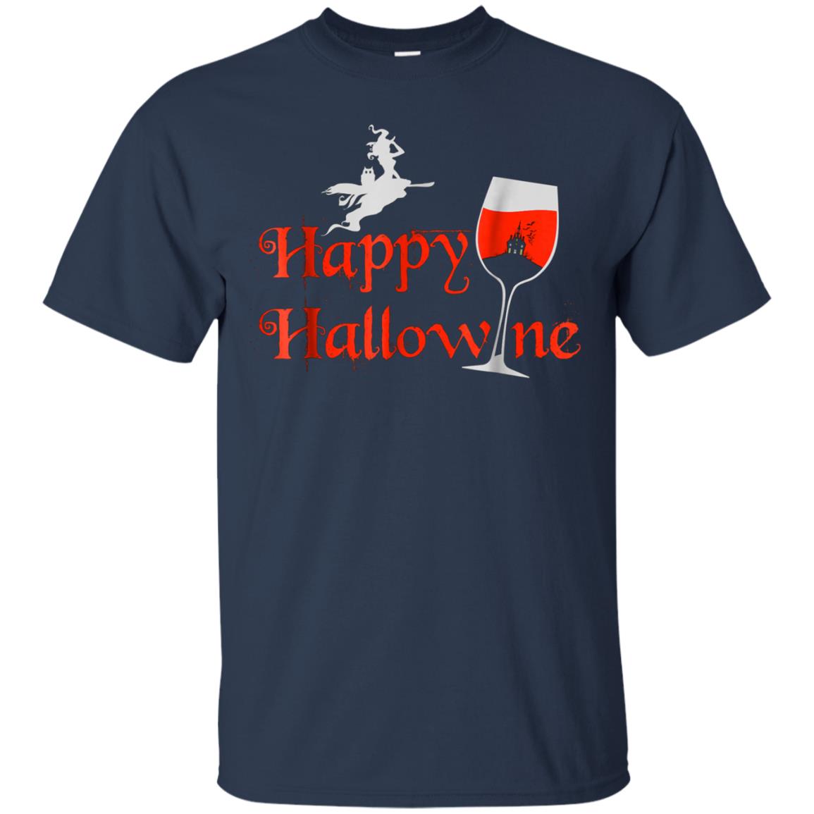 Funny Halloween Wine Tshirt, Happy Hallowine, for Men Women