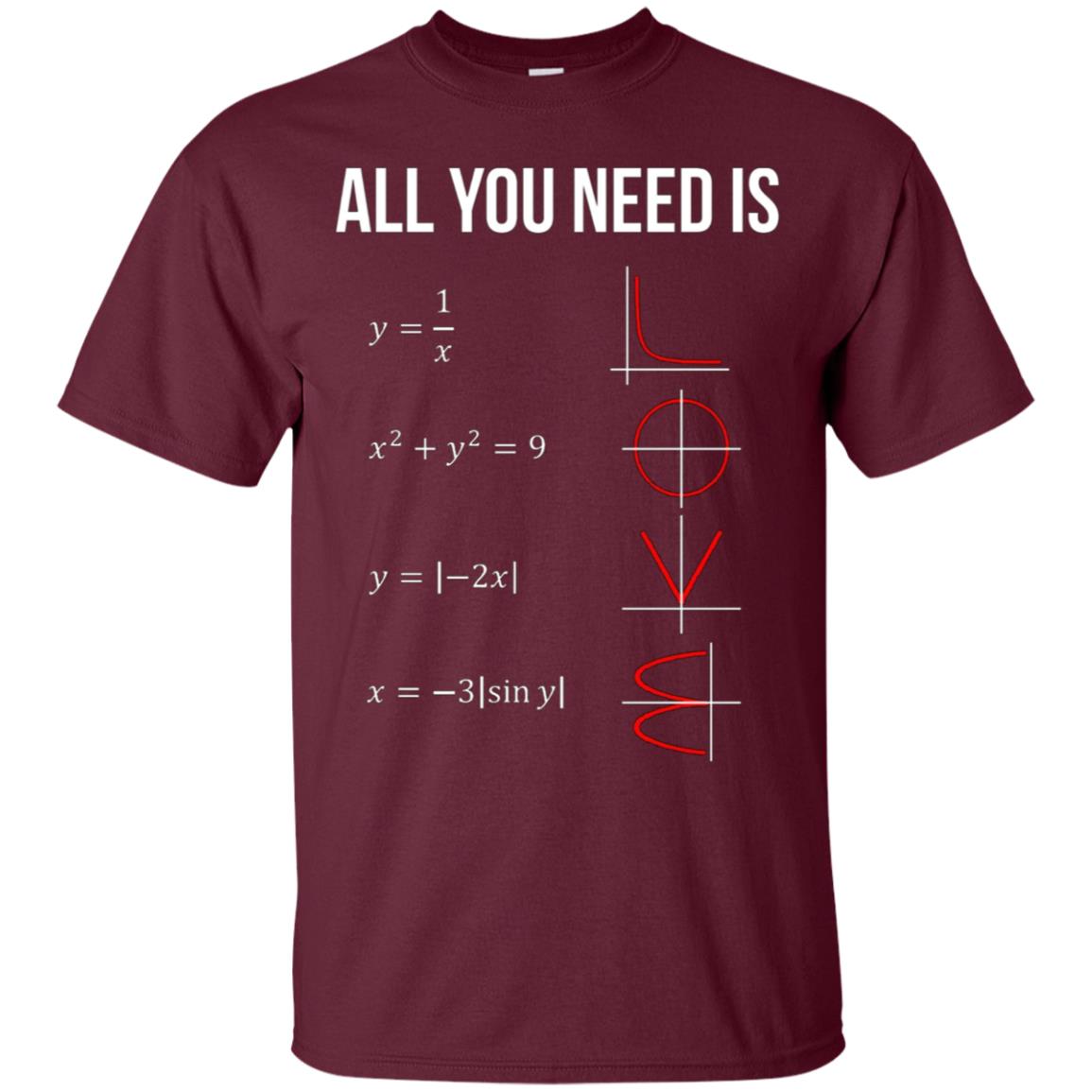 All You Need Is Love Math T-shirt