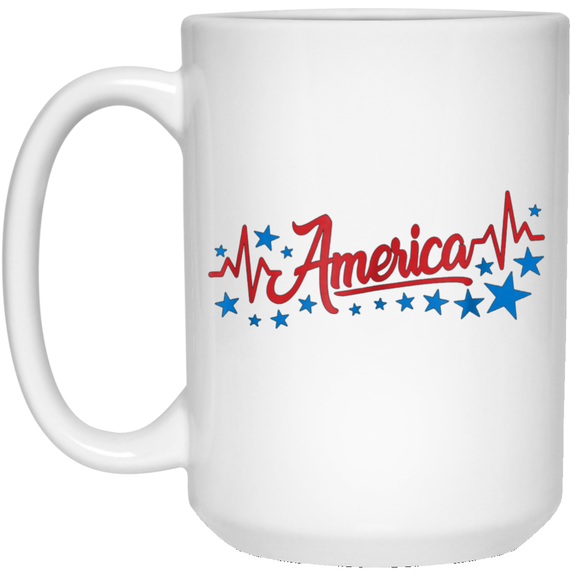 America Heartbeat Shirt Red Blue Fourth of July Outfit Stars