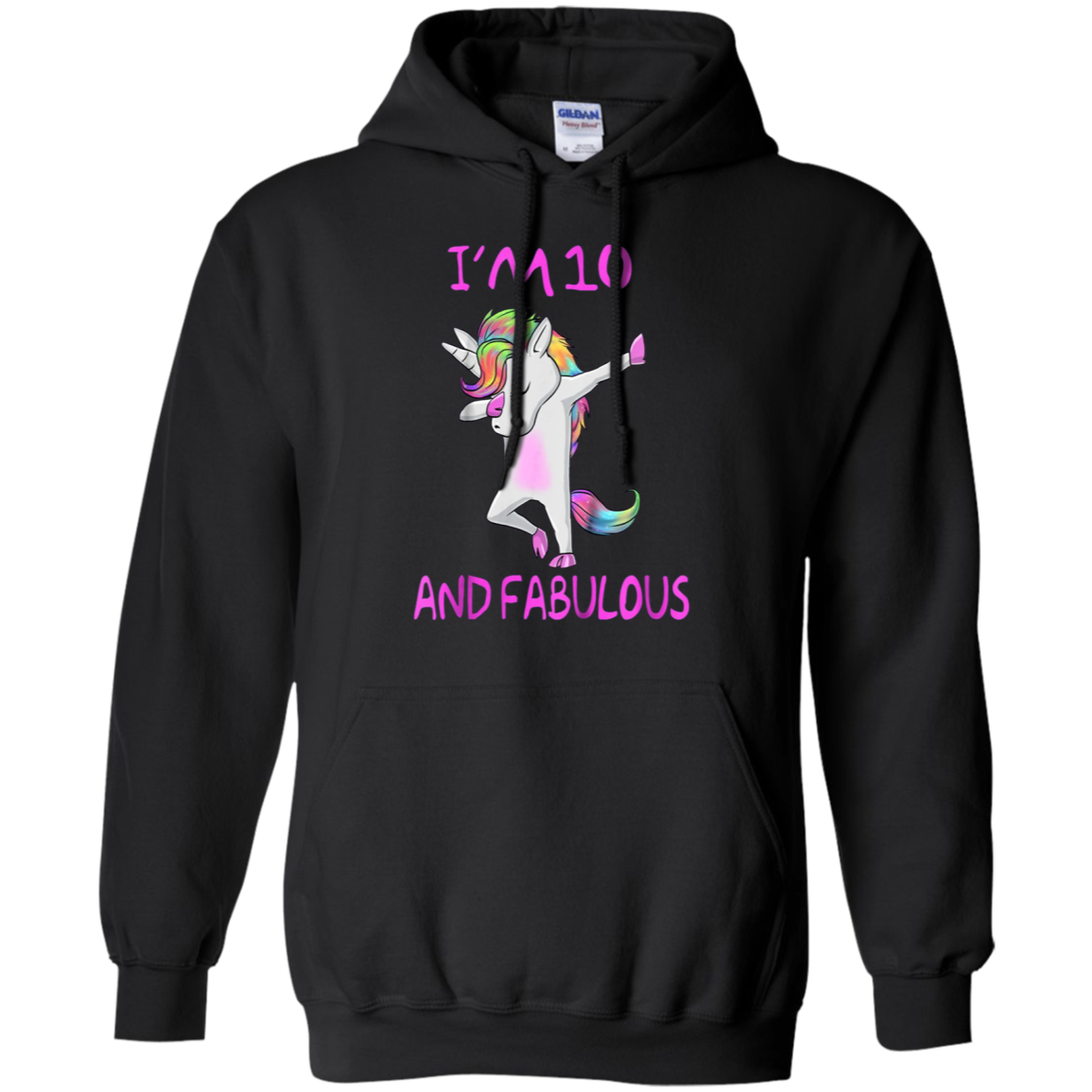 10 and fabulous sweet tenth-Birthday unicorn dab t shirt