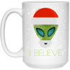Image of Alien Funny Christmas Tee Shirt I Believe Cute Ufo Gift