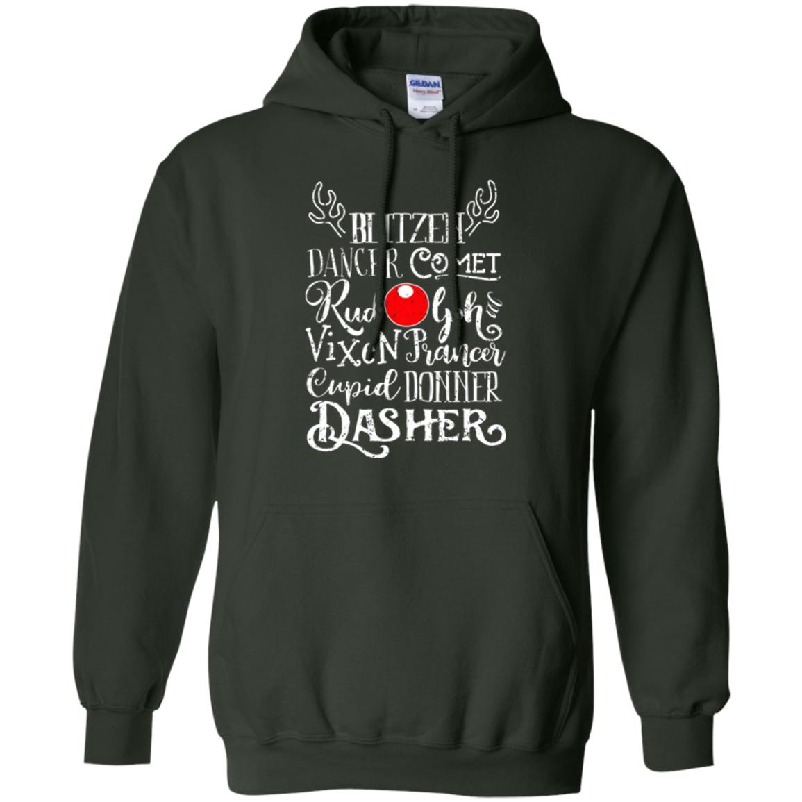 Santa's Reindeer Rudolph List Vintage Christmas Gift T-Shirt