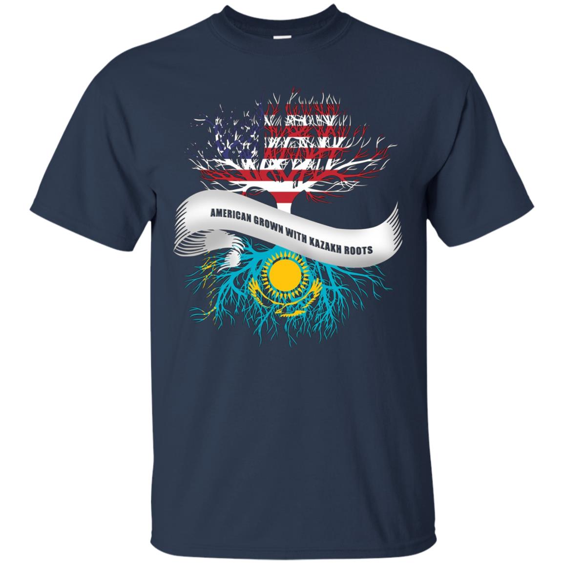 American Grown with Kazakh Roots T-Shirt Kazakhstan Tee