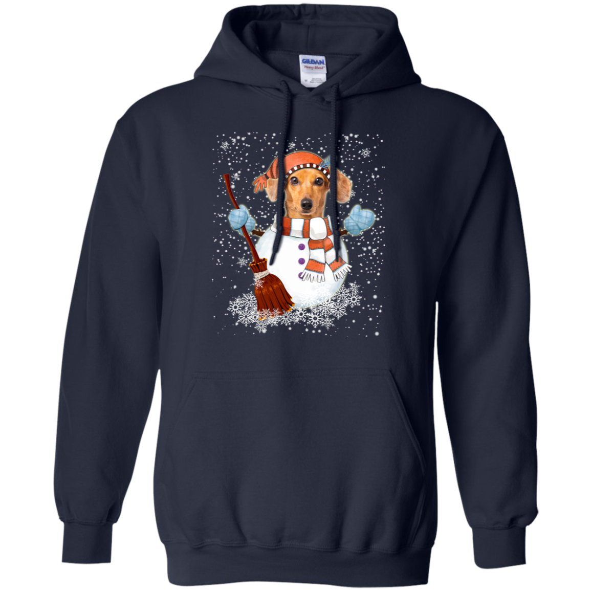 Christmas Snowman Dachshund Funny T-shirt