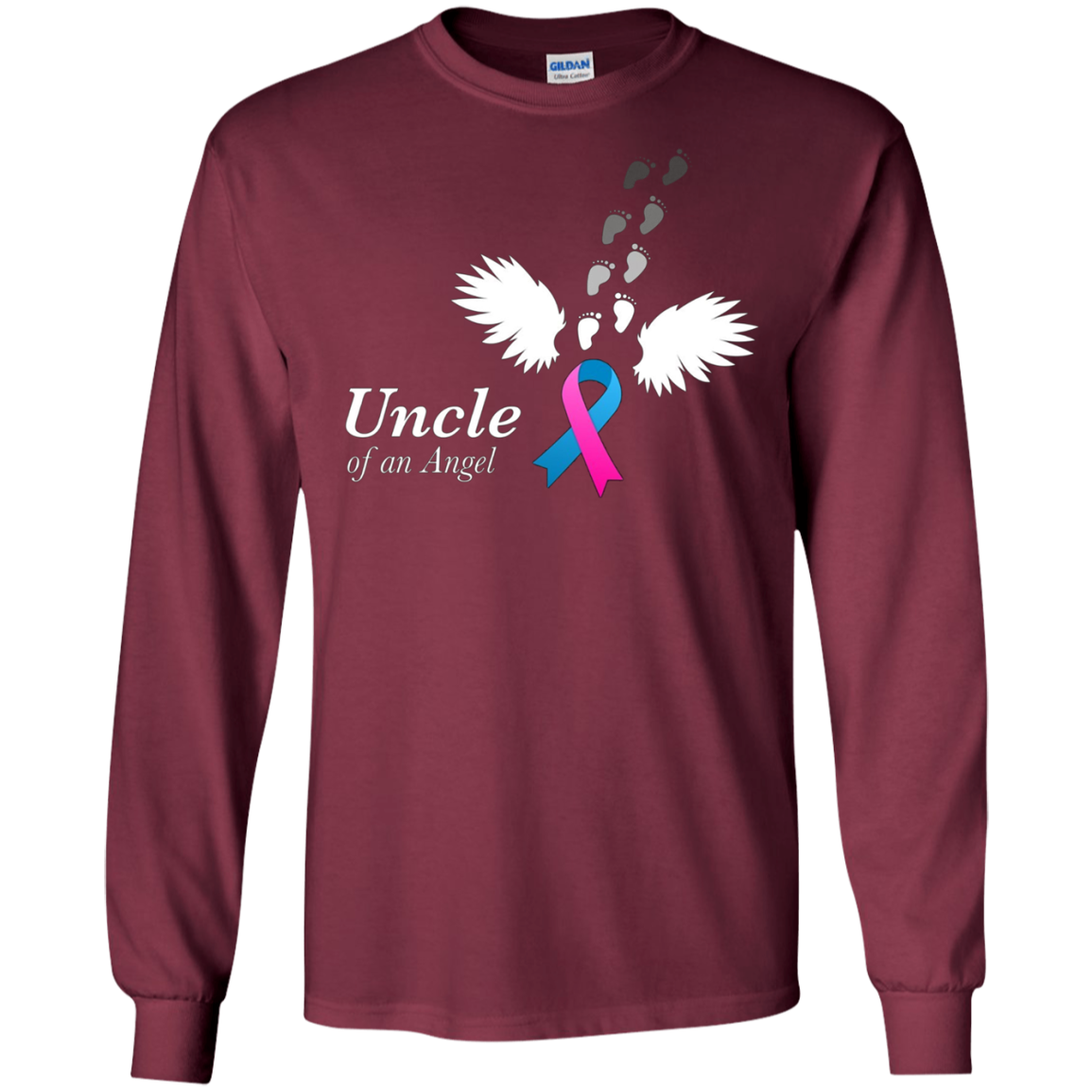 Angel Uncle T-Shirt. Miscarriage Awareness Infant Loss