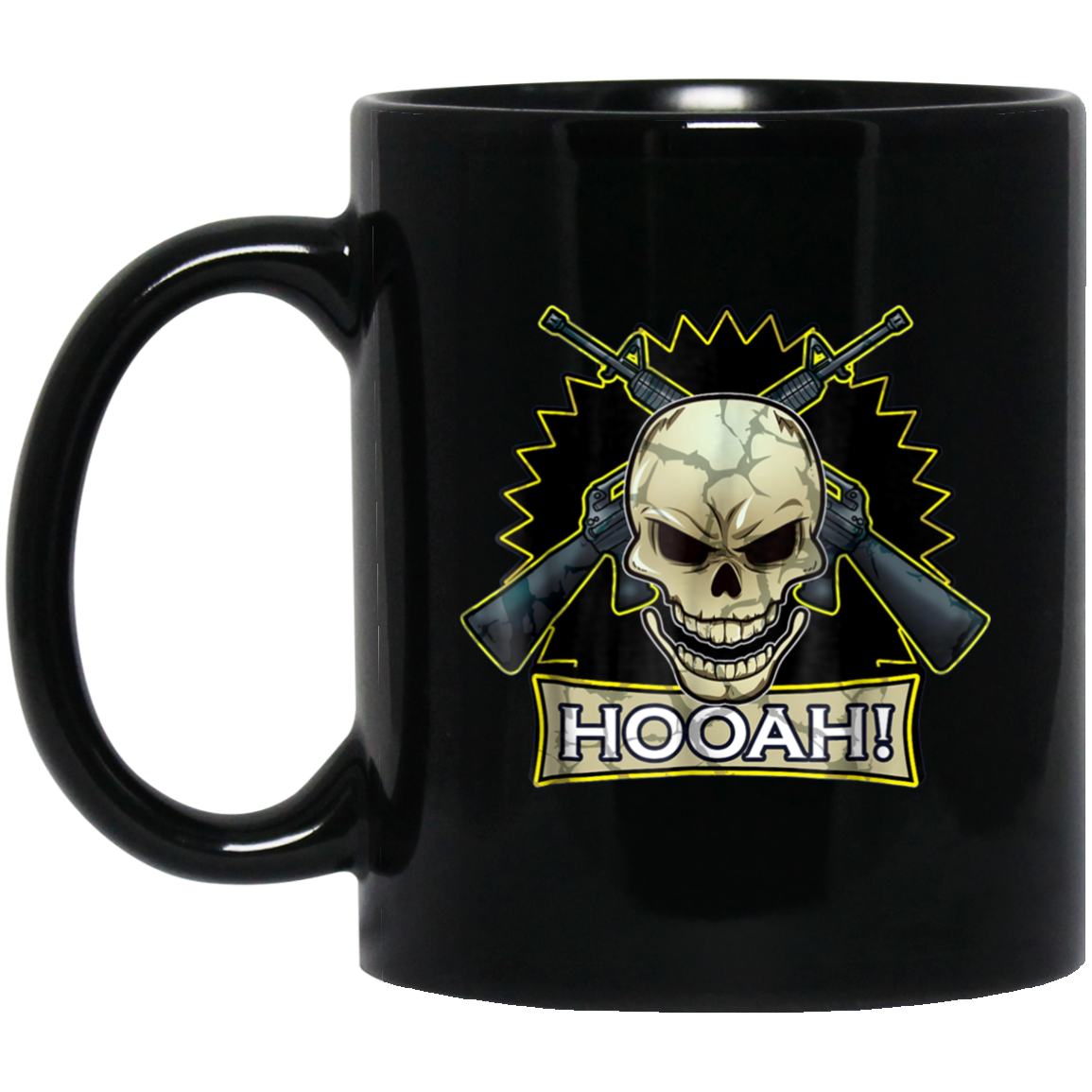 Army Veteran Military Skull Hooah T-Shirt