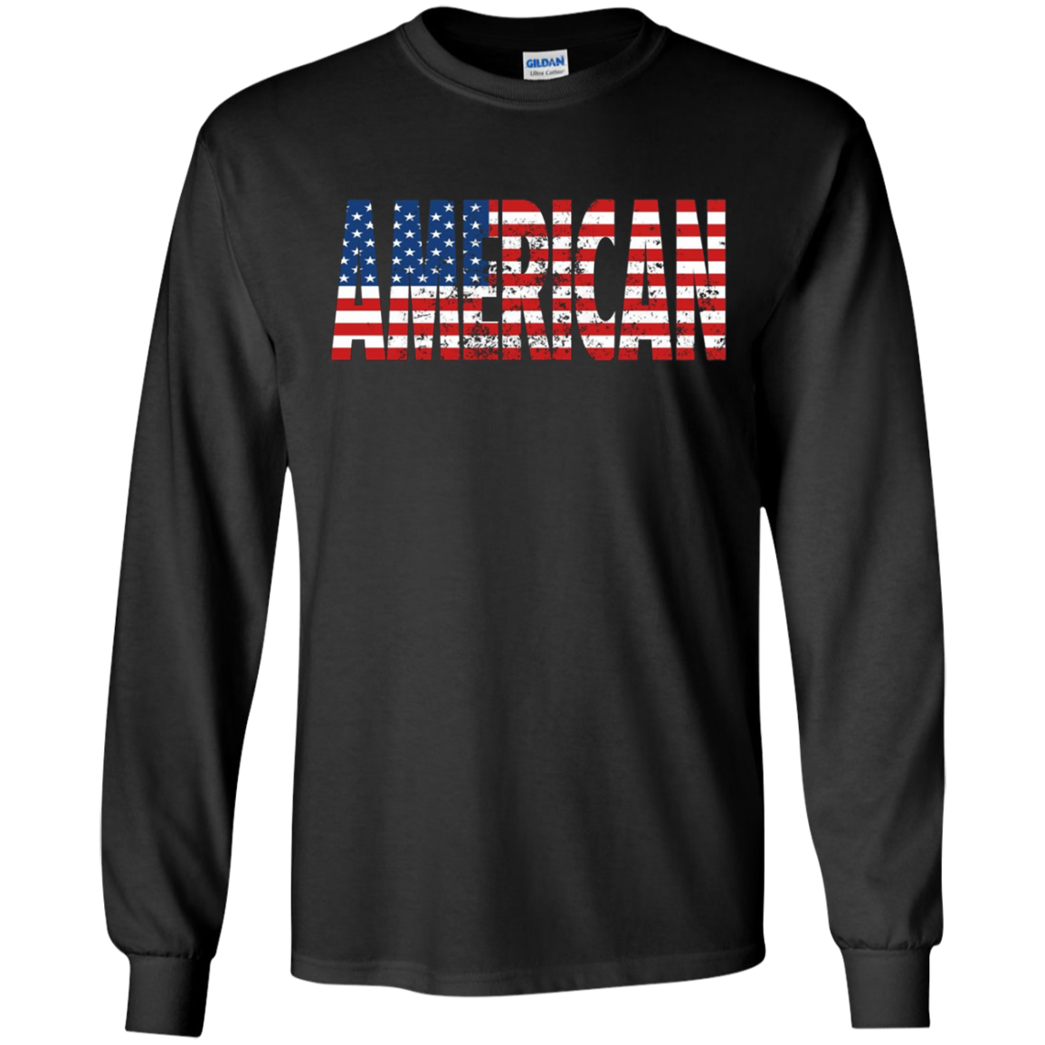 American US Flag Veteran Gift Long Sleeve Shirt for Patriots