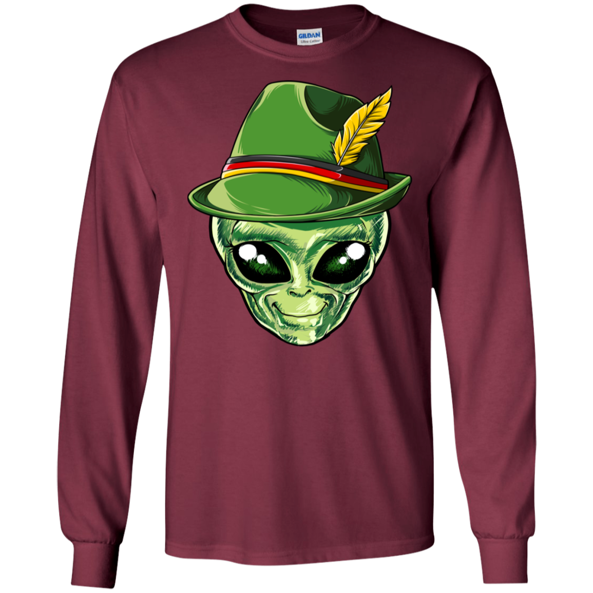 Alien Oktoberfest T shirt Men Lederhosen Alpine Ufo Lover