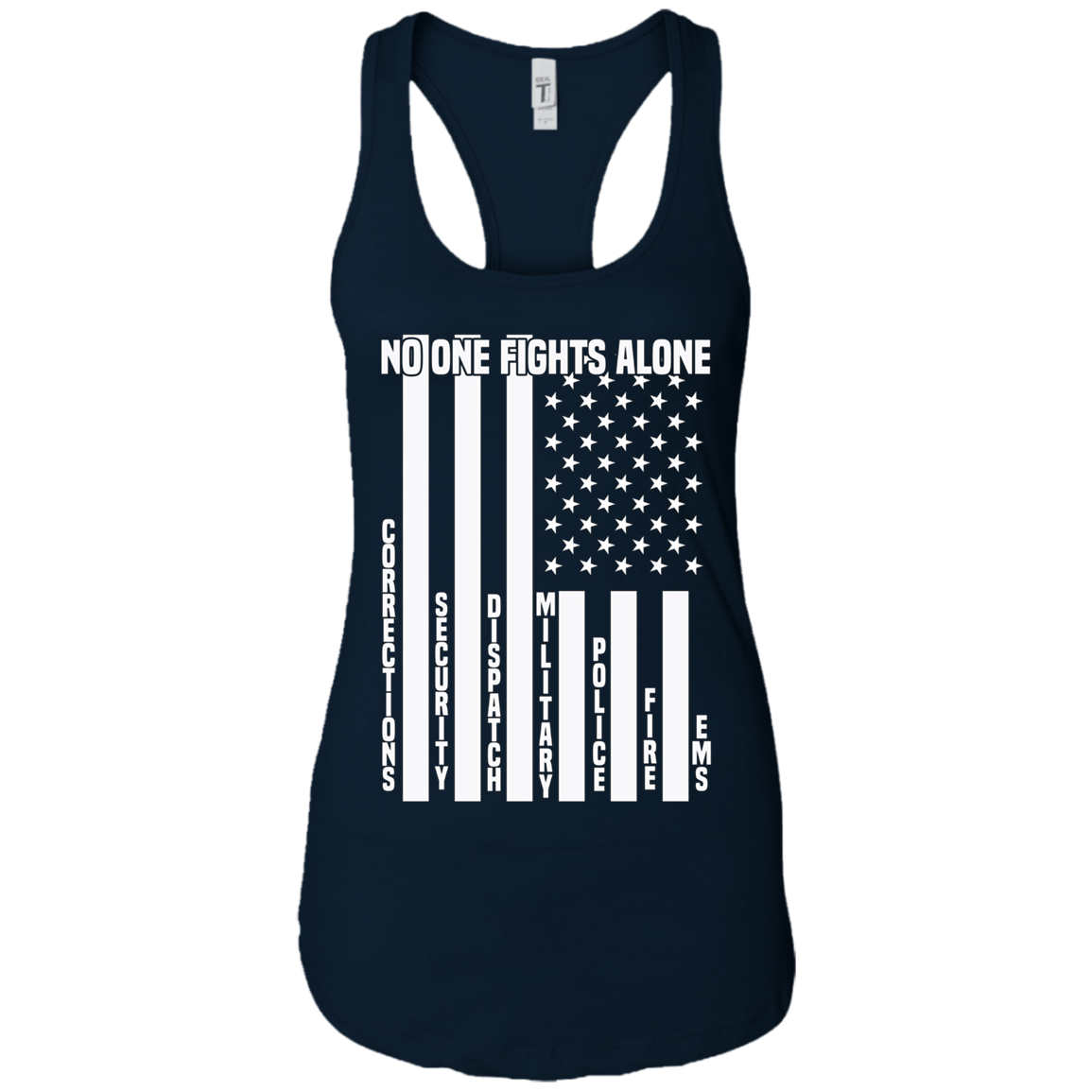 American Flag No One Fights Alone Pride Ems Police T-Shirt