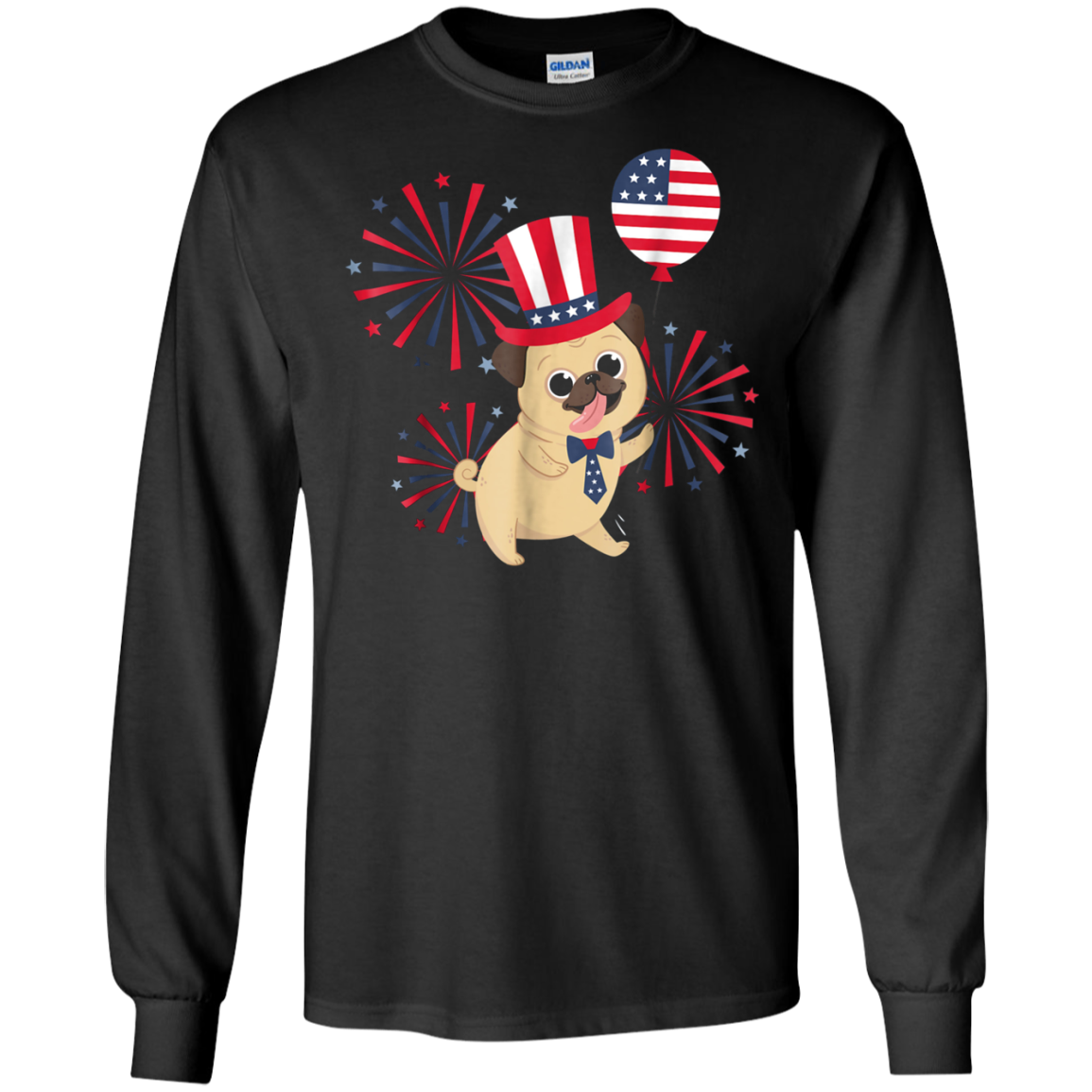 4th of July T-Shirt - Funny Fourth of July Pug Shirt