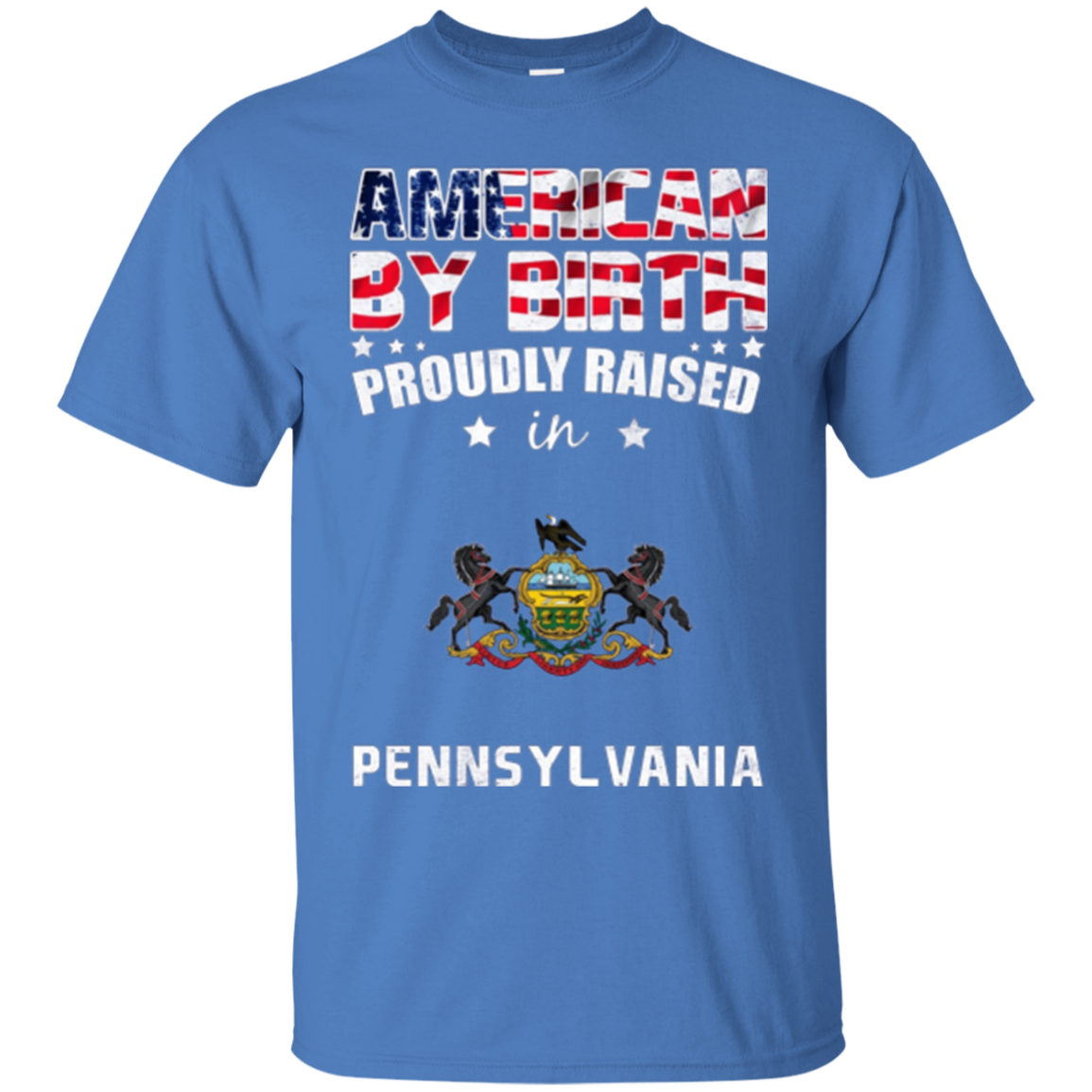 American By Birth Proudly Raised In Pennsylvania Flag Shirt